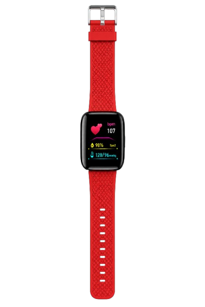 Montre connectée VYRO One rouge bracelet complet